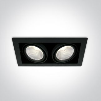 ONE LIGHT 51230/B/C Piges 2 czarny wpuszczany downlight COB LED 4000K 2x30W