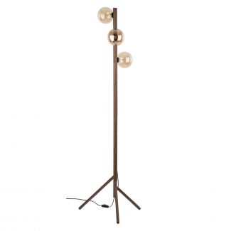TK-LIGHTING 16151 ESTERA WOOD ORZECH BURSZTYN LAMPA PODŁOGOWA 3XG9