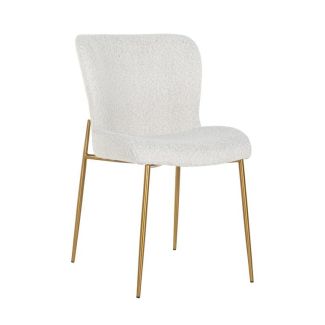 RICHMOND S4508 WHITE krzesło ODESSA BOUCLE - biały, podstawa złota