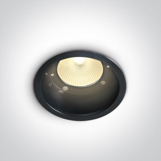 ONE LIGHT 10112L/B/W Erimi czarny wpust z wymiennym odbsłyśnikiem (należy zamówić osobno) COB LED 3000K 12W dark light