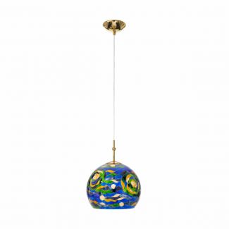 KOLARZ 0392.31S.3.AQ.BG LUNA lampa wisząca złoto 24K