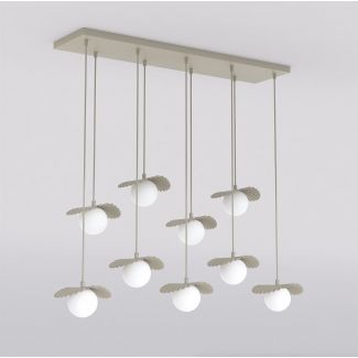 EMIBIG 1760/9 FLORA 9 MOKKA OPAL Lampa wisząca