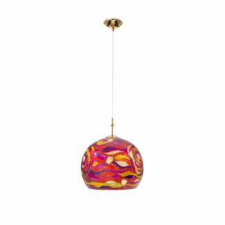 KOLARZ 0392.31M.3.AQ.RV LUNA lampa wisząca złoto 24K