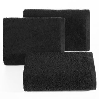 EUROFIRANY 31160 Ręcznik kąpielowy z miękkiej tkaniny bawełnianej czarny 150X100