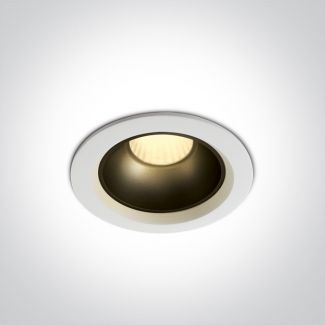 ONE LIGHT 10112Z/W/W Marla 2 biały wpust LED 3000K 12W dark light + czarny & mosiężny odbsłyśnik