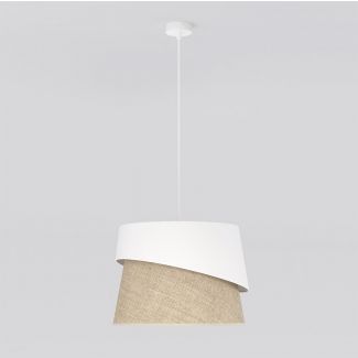EMIBIG 1711/1 CANVA 1 WHITE NATURAL Lampa wisząca