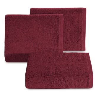 EUROFIRANY 421604 Ręcznik kąpielowy z miękkiej tkaniny bawełnianej bordowy 150X100