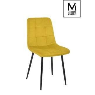 Modesto Design J-06.YELLOW.52 MODESTO krzesło CARLO musztardowe - welur, metal