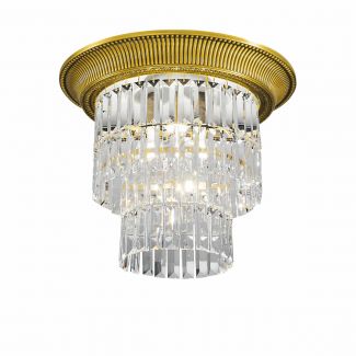 KOLARZ 0346.14S.3 MILORD CRYSTAL lampa sufitowa złoto 24K
