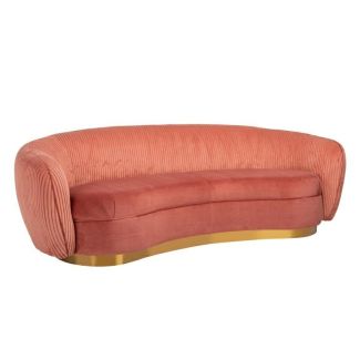 RICHMOND S5131 ROSE sofa WAYLON PINK - welur, podstawa złota