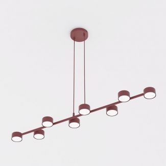 EMIBIG 1706/8 MEGARA 8 BURGUNDY Lampa wisząca