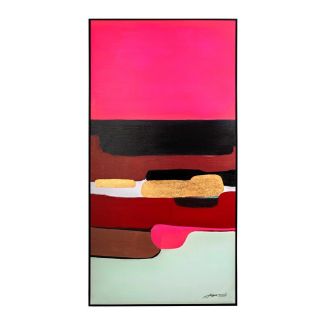 KARE 53899  obraz ABSTRACT SHAPES PINK  73x143 cm