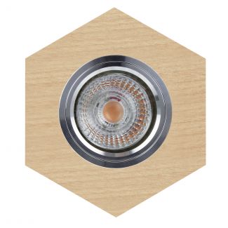 SPOTLIGHT 2518160 Vitar Wood Lampa SUfitowa Incl.1xLED GU10 5W Brzoza/Chrom