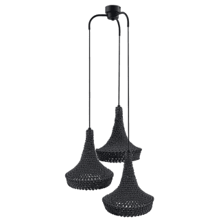 ANTIGO Lampa wisząca Mahaka 3 - Szara (500 mm) 5183