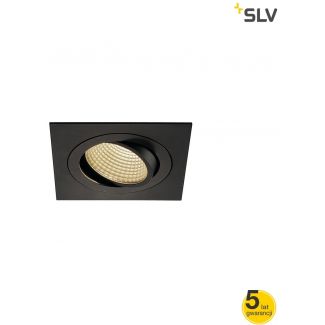 SLV 114250 NEW TRIA LED DL KWADRAT zestaw, czarna matowa, 12W, 38°,3000K, z zasilaczem, klips