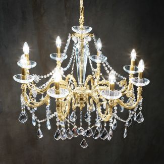 KOLARZ 1299.88.3.SPT CONTARINI CRYSTAL żyrandol złoto 24K