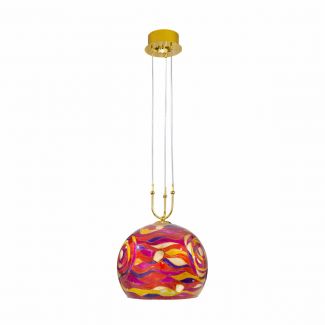 KOLARZ 0392.31+1L.3.AQ.RV LUNA lampa wisząca złoto 24K