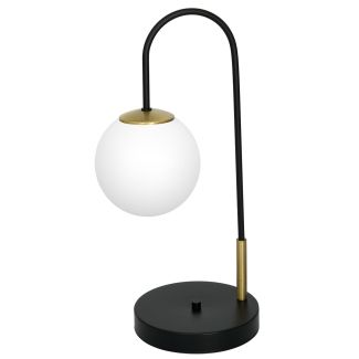 LUMINEX 3202 oprawa przenośna Cambridge lampa stołowa czarny mosiądz biały