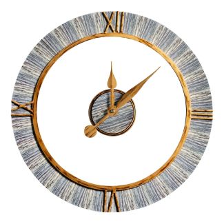 EUROFIRANY 389909 Dekoracyjny zegar ścienny  brązowy