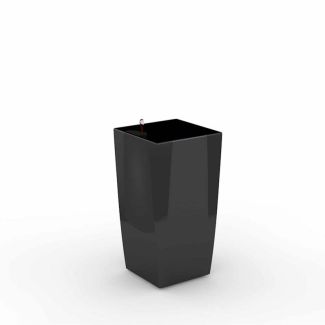 ARTEHOME GQ3 GRANITE Cube reprezentacyjna donica w kolorze szarym z wkładem nawadniającym