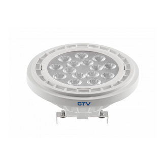GTV LD-AR111WW13W40-00 ŹRÓDŁO ŚWIATŁA LED, G53, AR111, 12,5W, 1100lm, 3000K, DC12V, 40°, biały