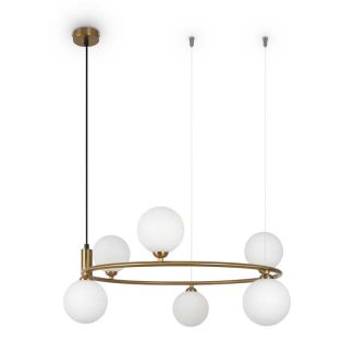 MAYTONI MOD013PL-06BS1 Ring lampa wisząca mosiądz