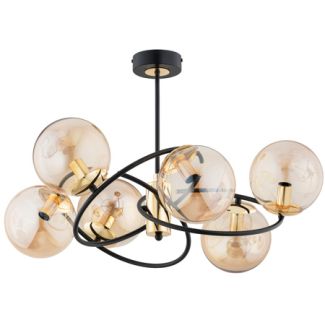ALFA 63220 Lampa sufitowa WIROMAT ZŁOTA 6xE14 66cm