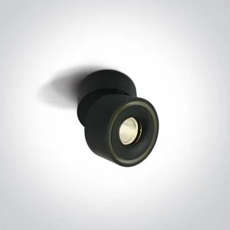 ONE LIGHT 12108LA/B/W Psaru czarna regulowana oprawa sufitowa COB LED 3000K 8W