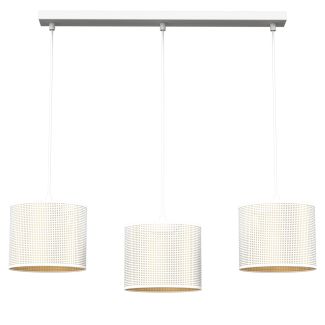 LUMINEX 5267 oprawa sufitowa Loft shade żyrandol biały złoty