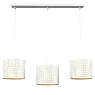LUMINEX 5267 oprawa sufitowa Loft shade żyrandol biały złoty