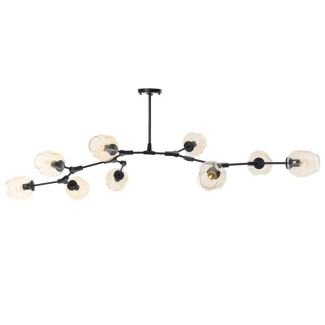 Step into Design ST-1232-9 Lampa wisząca MODERN ORCHID-9 bursztynowo czarna 150 cm