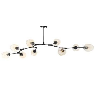Step into Design ST-1232-9 Lampa wisząca MODERN ORCHID-9 bursztynowo czarna 150 cm
