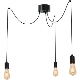 LUMINEX 3953 żyrandol Spindel black 3