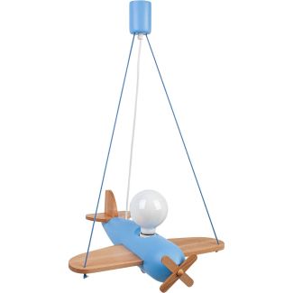 HELLUX 1042302 Lampa wisząca Clipper naturalno-błękitny