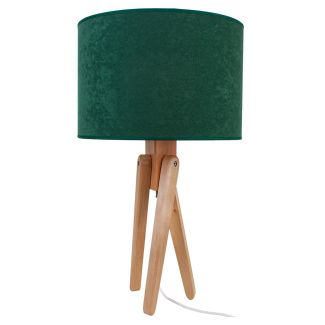 HELLUX 4210453 Lampa stołowa naturalna TRIVET butelkowa zieleń