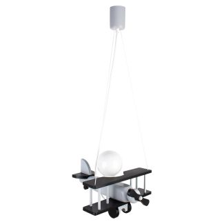 HELLUX 1041015 Lampa wisząca Samolot mały - szaro-czarny