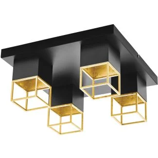 EGLO 97731 DL/4 GU10 SCHWARZ/GOLD MONTEBALDO