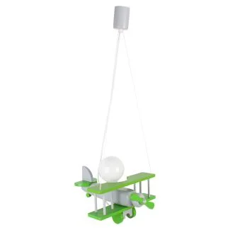 HELLUX 1041011 Lampa wisząca Samolot mały - szaro-zielony