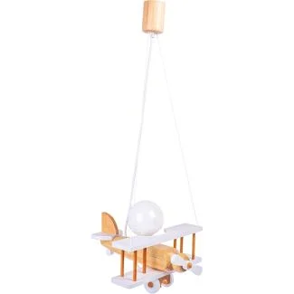 WYPRZEDAŻ HELLUX 1041009 Lampa wisząca Samolot mały biało-naturalny