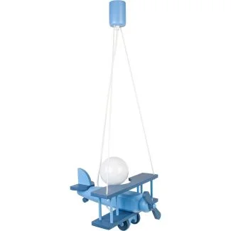 HELLUX 1041025 Lampa wisząca Samolot mały niebieski