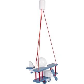 HELLUX 1041026 Lampa wisząca Samolot mały niebiesko-biało-czerwony