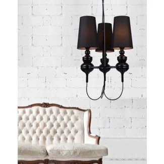 AZZARDO AD-7121S-3-BK / AZ2163 Baroco 3 pendant (black) Żyrandol