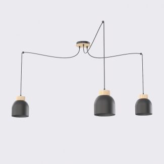 EMIBIG 1626/3 KRU 3 BLACK LAMPA WISZĄCA