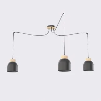 EMIBIG 1626/3 KRU 3 BLACK LAMPA WISZĄCA
