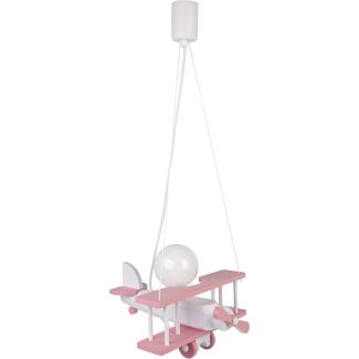 HELLUX 1041022 Lampa wisząca Samolot mały różowo-biały
