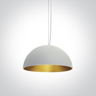 ONE LIGHT 63022/W/BS Diasello biało-mosiężna lampa wisząca E27 20W