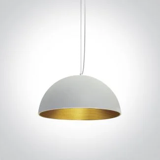 ONE LIGHT 63022/W/BS Diasello biało-mosiężna lampa wisząca E27 20W