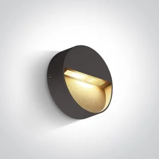 ONE LIGHT 67359/AN/W Platonas kinkiet antracyt LED 3000K 3W IP54