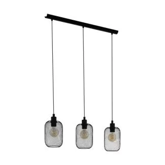 EGLO 43333 LAMPA WRINGTON OPRAWA WISZĄCA HL/3 E27 GITTERSCHIRM SCHWARZ WRINGTON