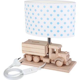 HELLUX 4112414 Lampa stołowa Ciężarówka - Skarbonka - kropki